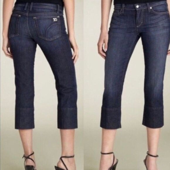 Joe's Jeans Denim - Joe's Jeans the Socialite Kicker Women Sz 28 Mid Rise Crop Jeans Perry Dark Wash